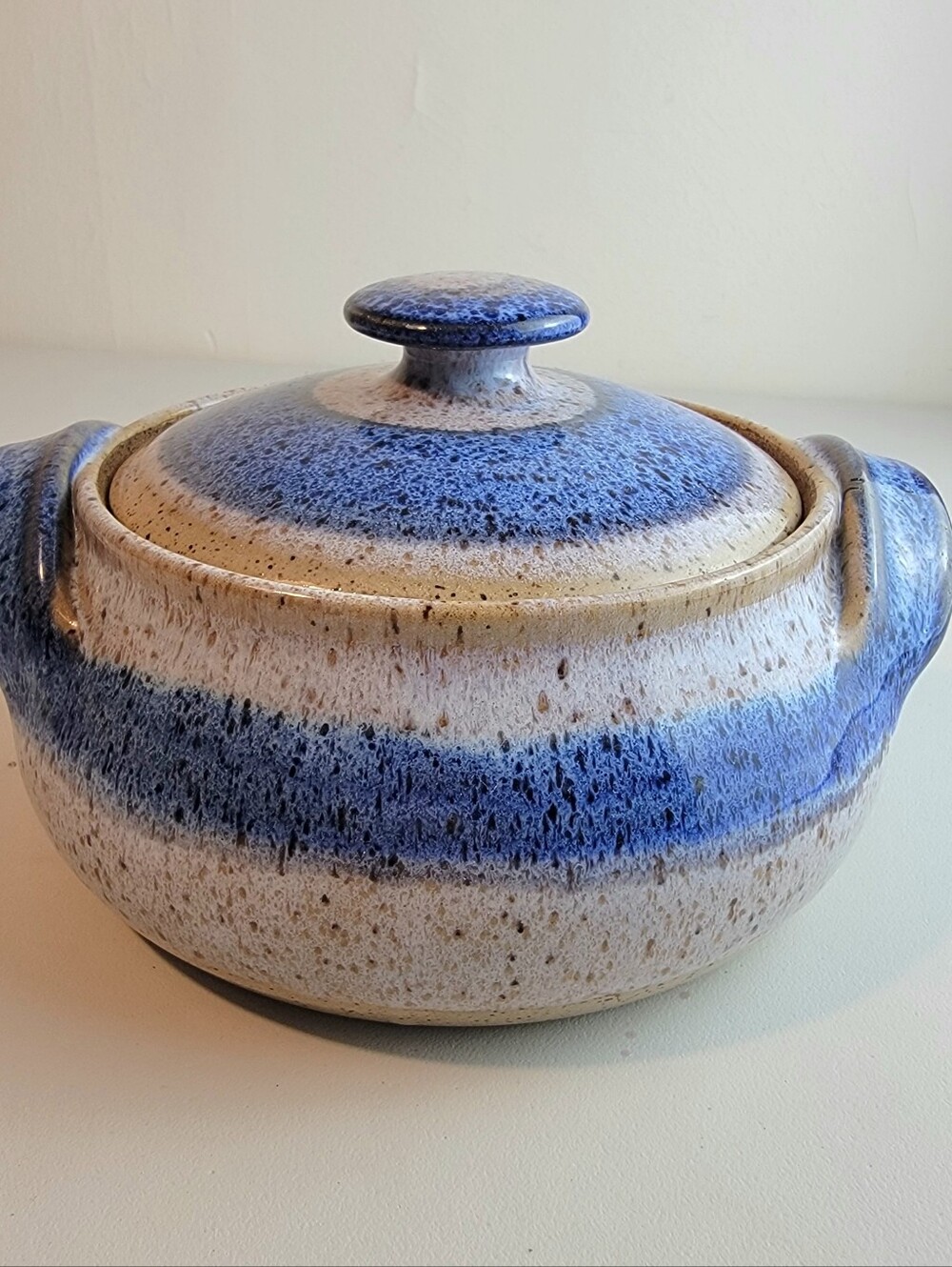 Vintage Wizard Of Clay Art Pottery Stoneware Beanpot Small Covered Casserole